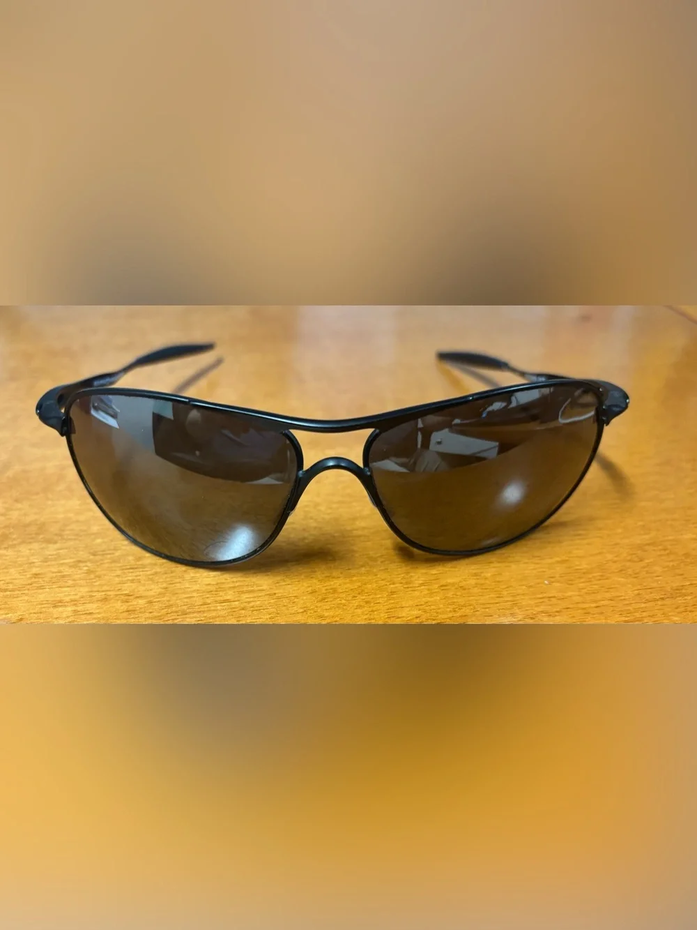 Men's Black Oakley Crosshair Sunglasses with Polarized Lenses